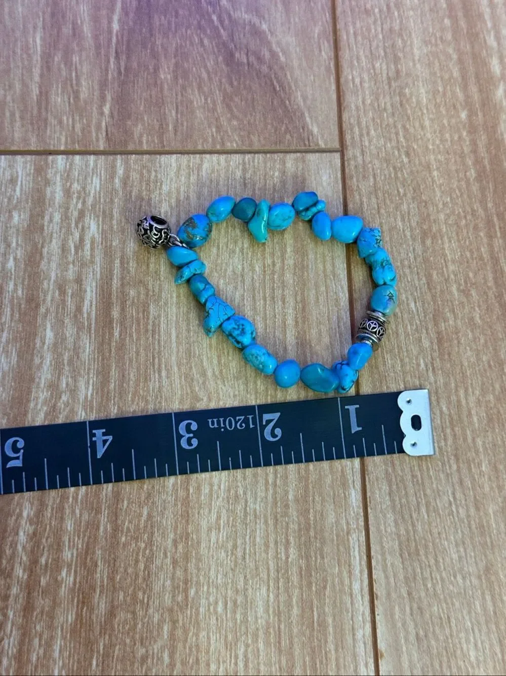 Natural Turquoise Raw Crystal Gemstone Healing Protection Bracelet one Size
